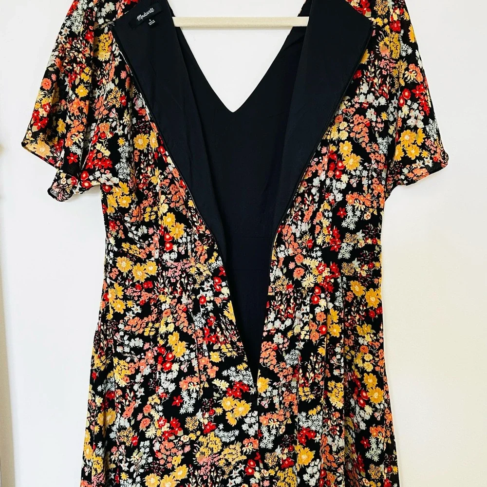 Madewell Black Floral Maxi Dress Size 6
